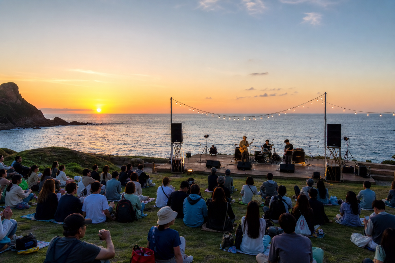 島嶼生活節白潮水岸舞台,在海風與夕陽中迎接跨國音樂演出